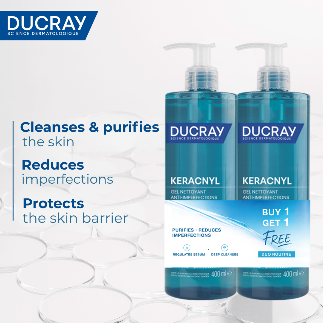 Ducray Keracnyl Foaming Gel Buy 1 Get 1 Bundle
