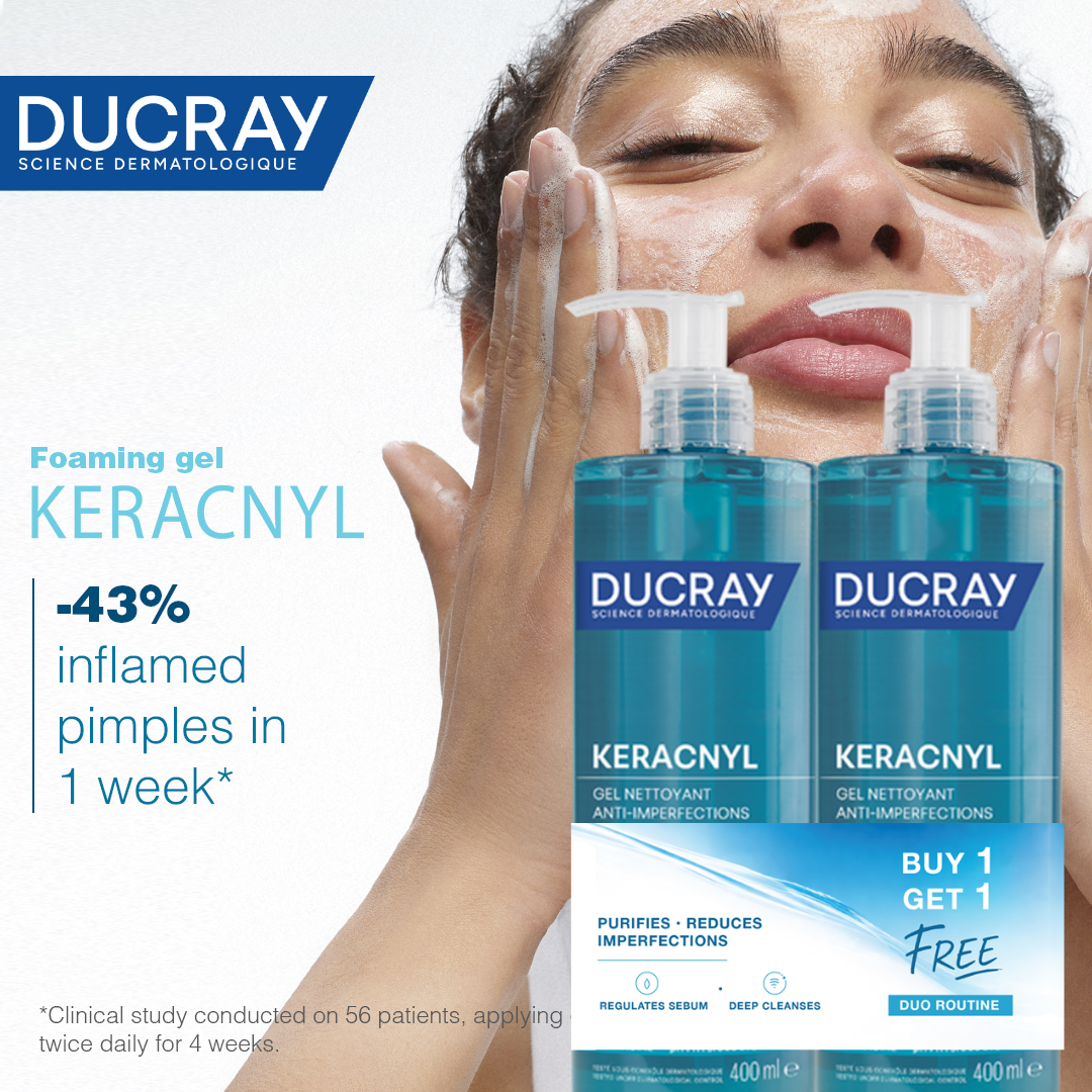 Ducray Keracnyl Foaming Gel Buy 1 Get 1 Bundle