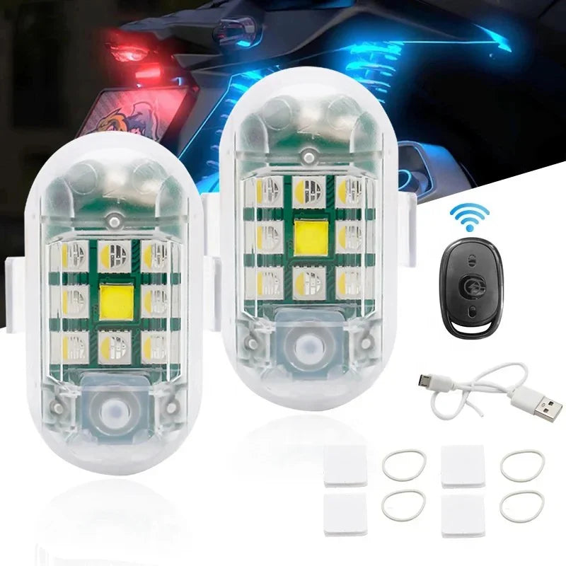 Wireless Led Strobe Lights | 2 PCS أضواء ستروب LED لاسلكية | 2 قطعة