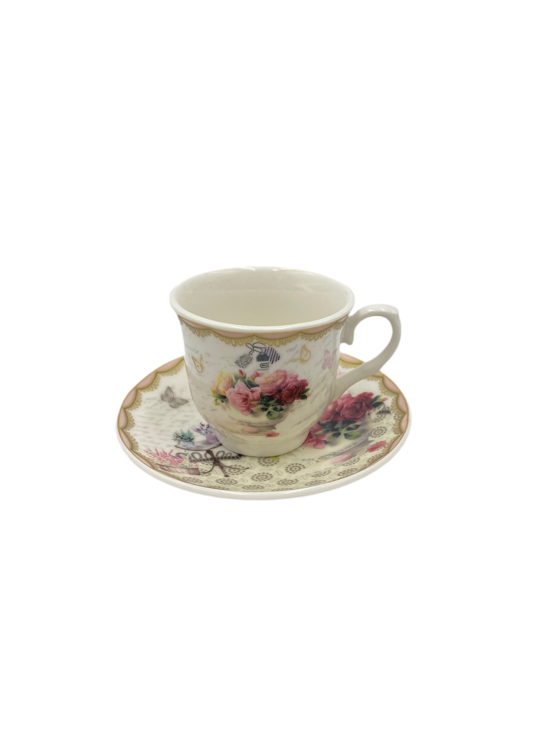 GeBe, 12 PCs Coffee Cups With Saucers Set