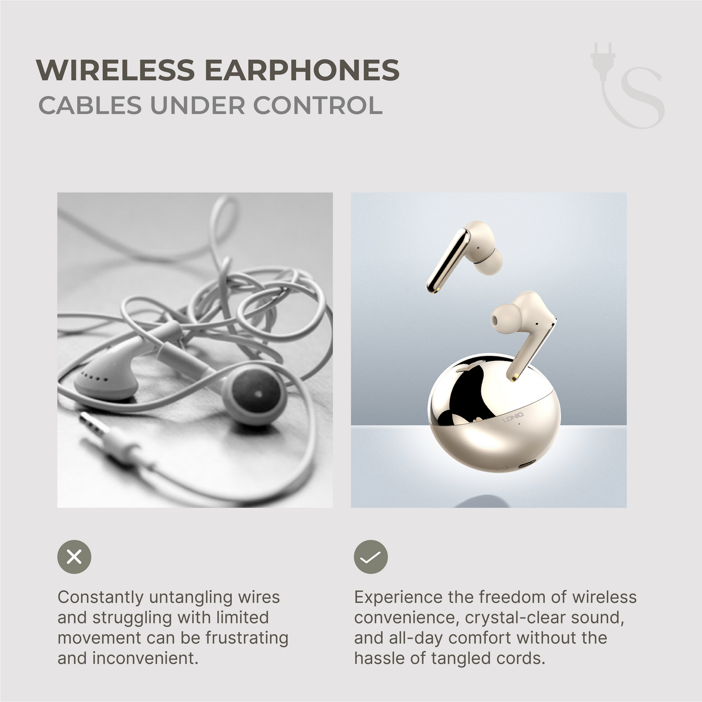 Wireless Earphones w/ Charging Case