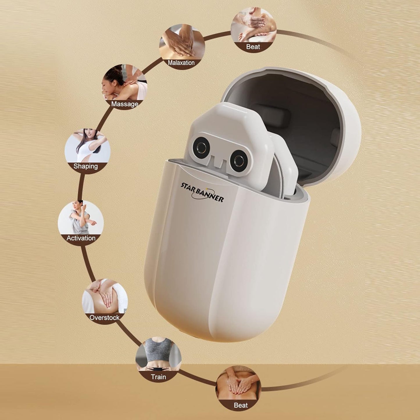 Wireless EMS & TENS Massager – Mini Pads with Charging Case