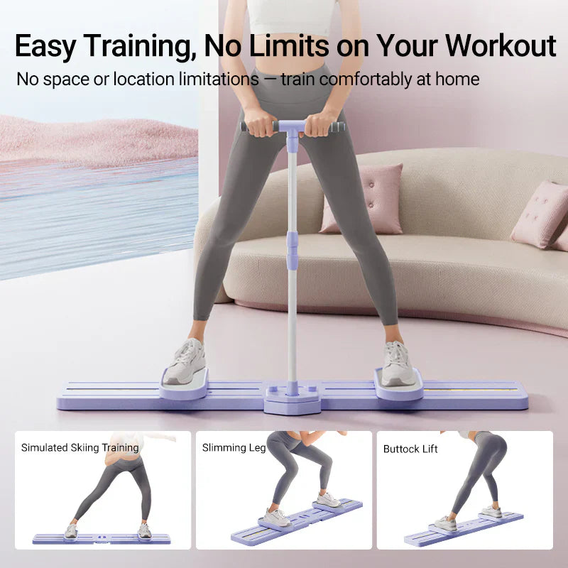 Ski Trainer 3-in-1 Leg Exercise Machine Foldable & Portable Pelvic Muscle Hip Trainer