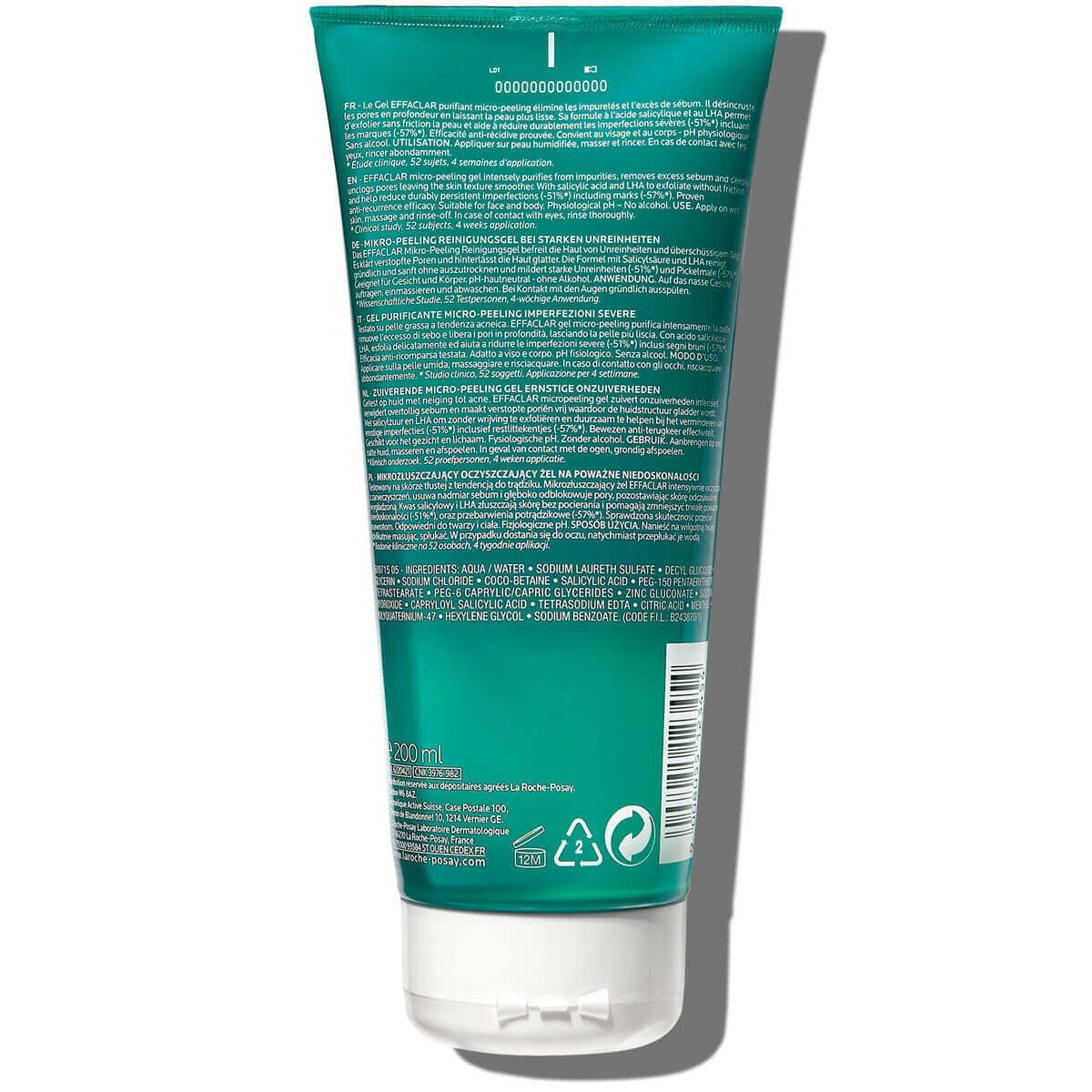 La Roche Posay Effaclar Micro-peeling purifying gel FACE AND BODY CLEANSER 200ml