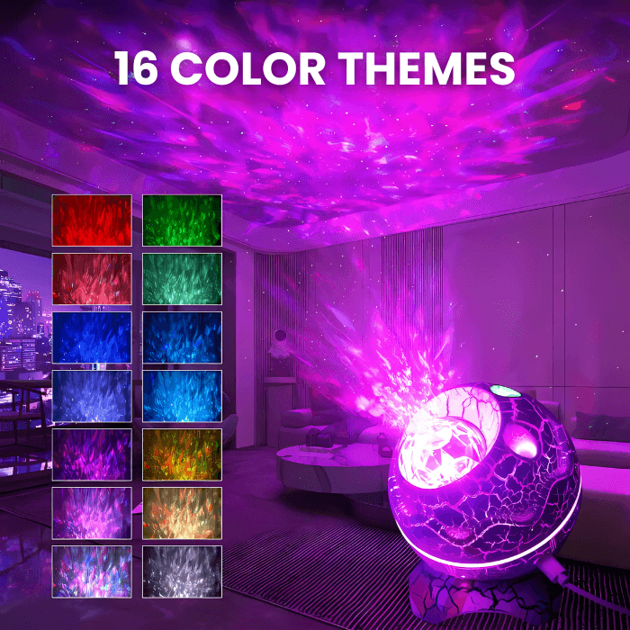 Dinosaur Egg Galaxy Projector | Speaker & LED Lights - Medaid International