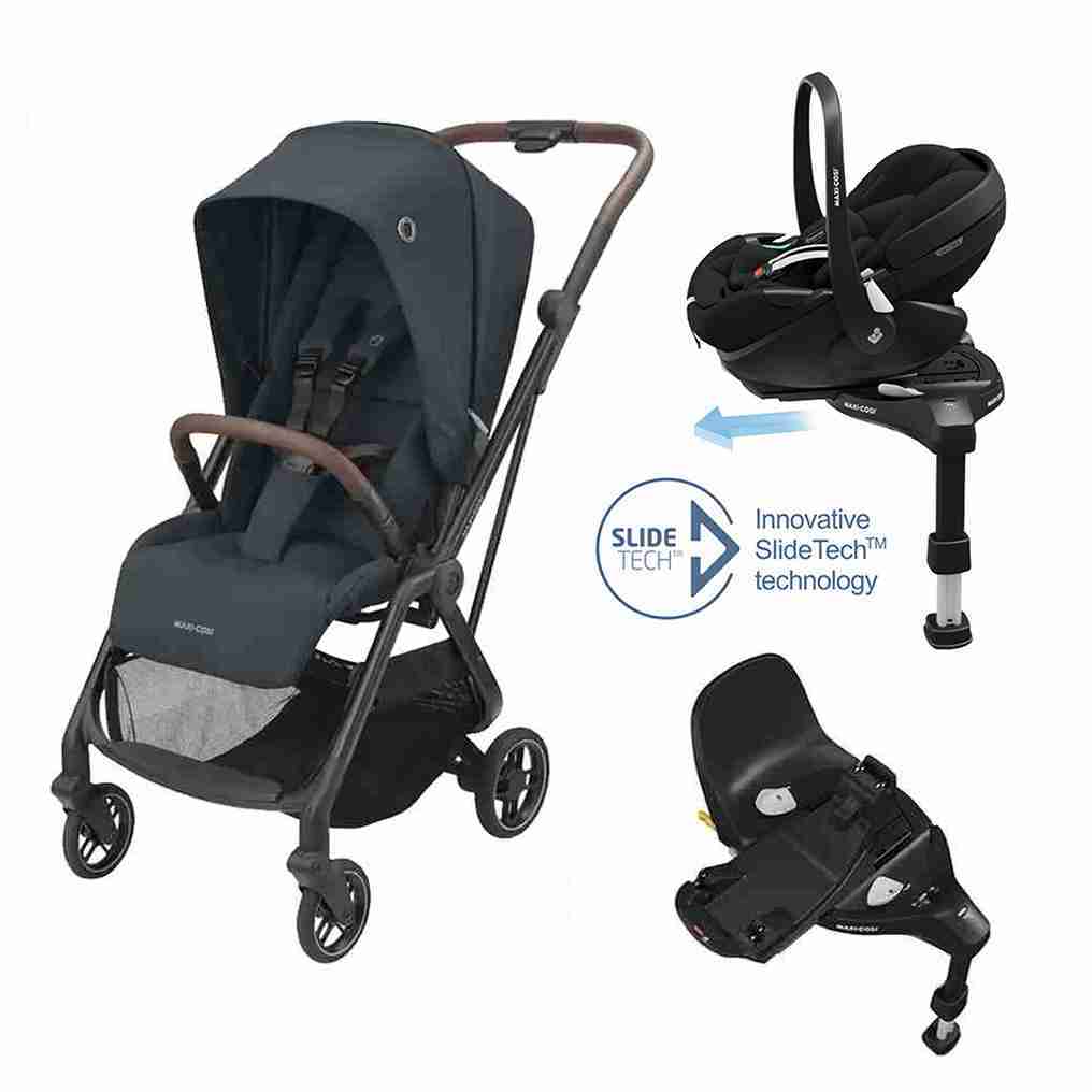 Maxi-Cosi - Leona2 (Essential Graphite) - 3pcs Bundle Leona2 Stroller - Pebble 360 Pro Car Seat - FamilyFix 360 Pro Base - Travel System