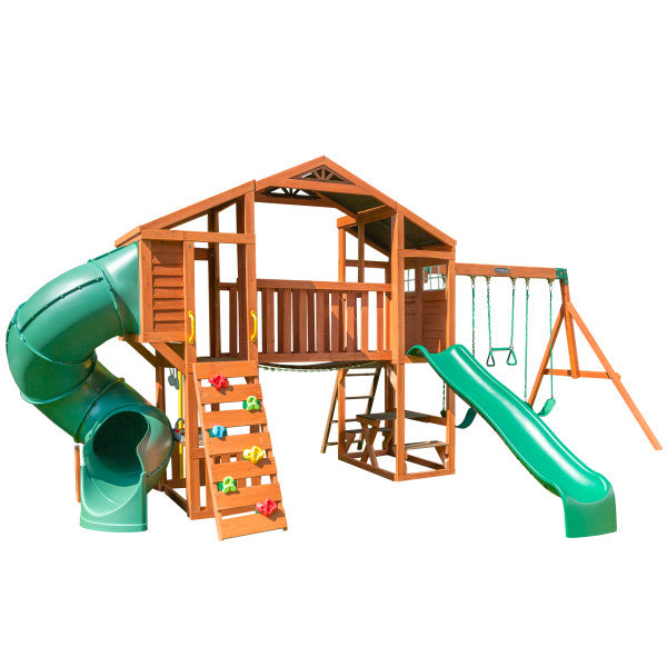 Boulder Bluff 2-in-1 Wooden Swing Set By Kidkraft - Medaid International