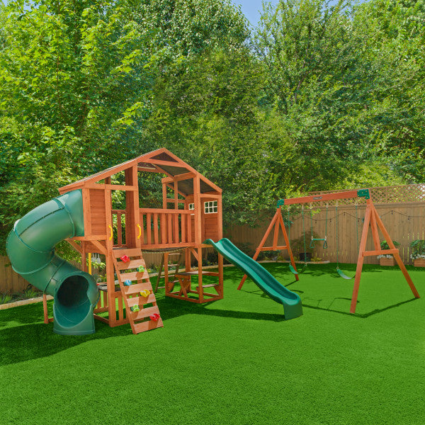 Boulder Bluff 2-in-1 Wooden Swing Set By Kidkraft - Medaid International