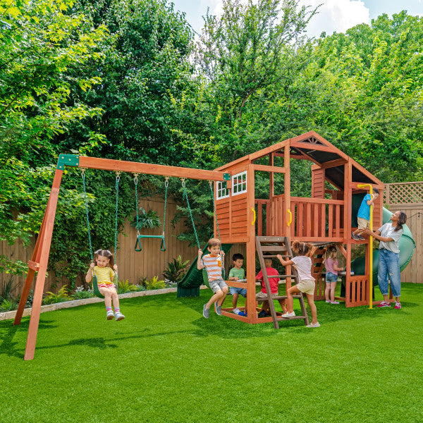 Boulder Bluff 2-in-1 Wooden Swing Set By Kidkraft - Medaid International