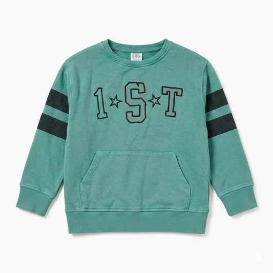 Zara Boy's Green & Grey Striped Sleeves Blouse | Zara In Lebanon