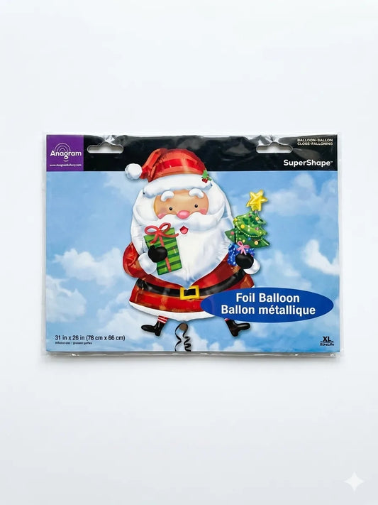 Anagram Super Shape Santa Claus Foil Balloon 31 In x 26 In | Anagram In Lebanon
