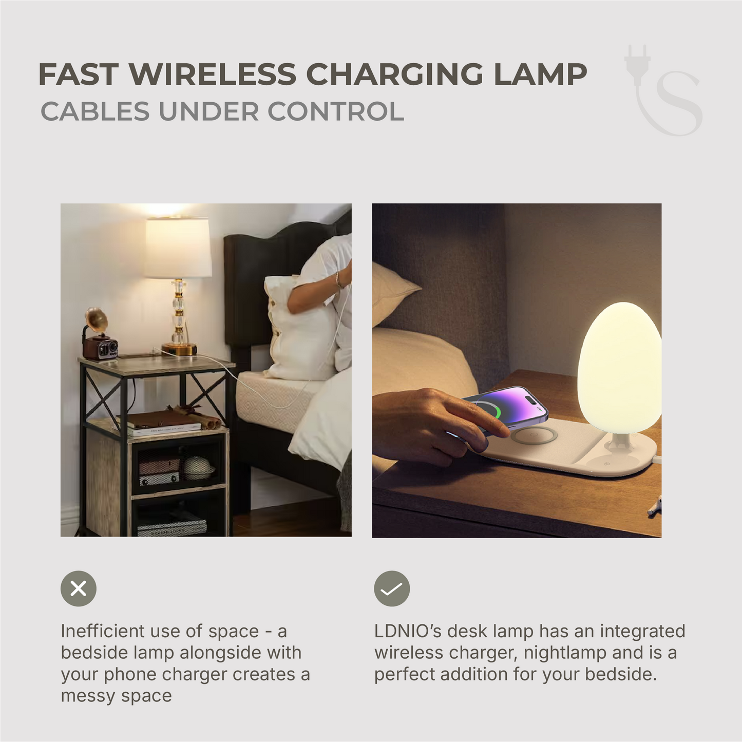 Fast Wireless Charging Desk Lamp
