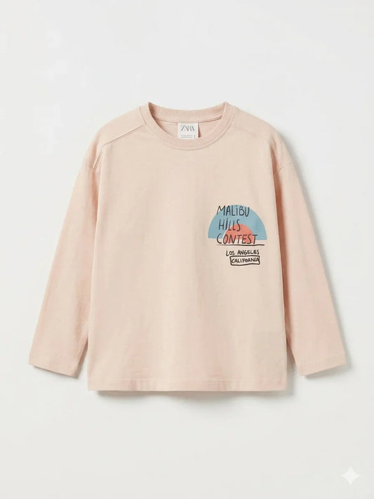 Zara Girl's Light Pink Printed Blouse | Zara In Lebanon