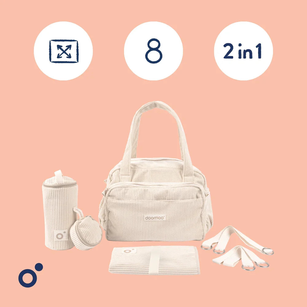 Doomoo - Fluffy Diapering Bag - Corduroy Sand - NEW!!