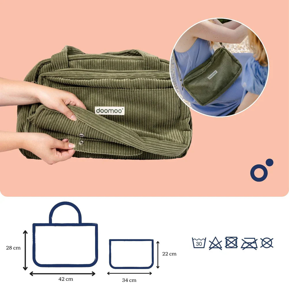 Doomoo - Fluffy Diapering Bag - Corduory Kaki - NEW!!