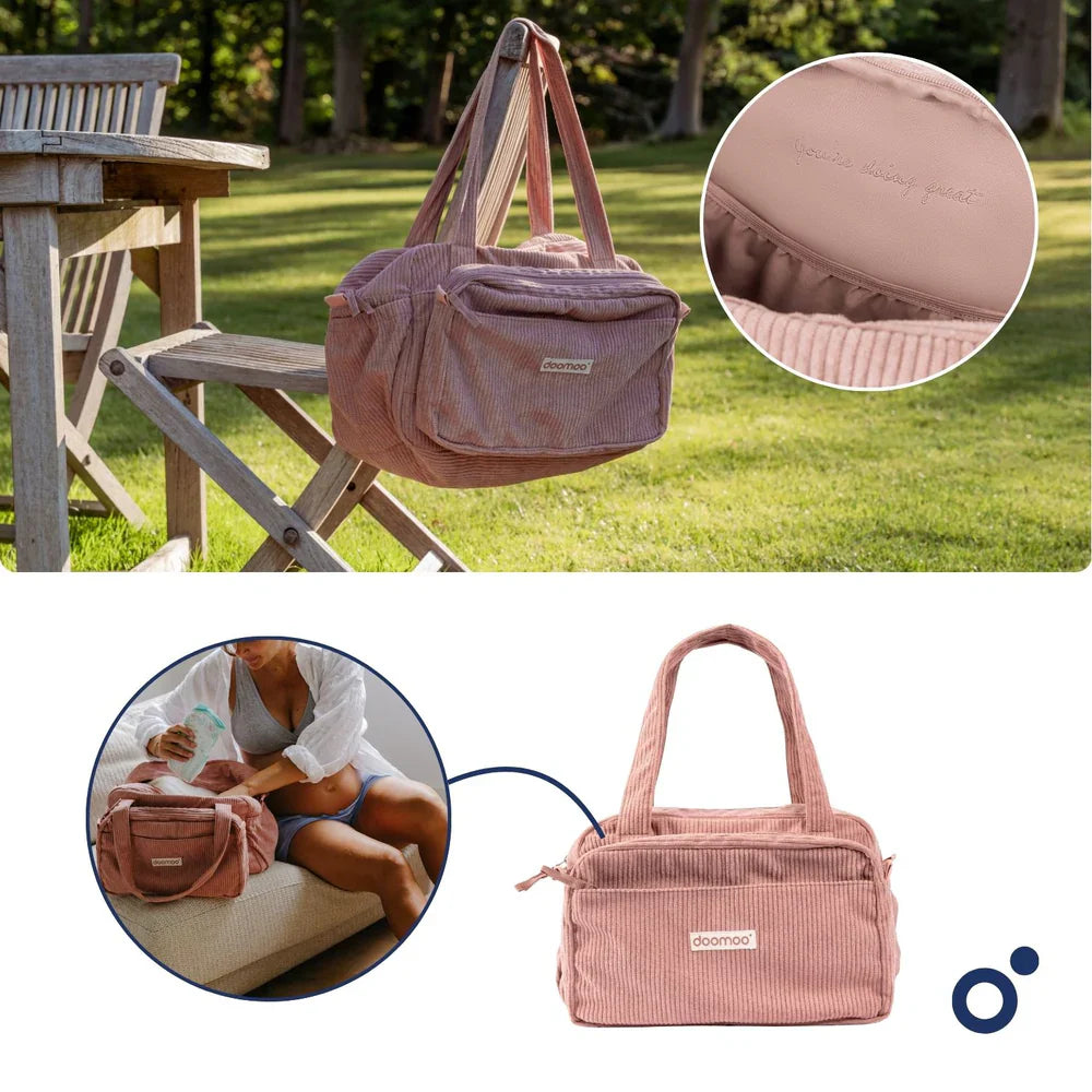 Doomoo - Fluffy Diaper Bag - Corduroy Pink - NEW!!