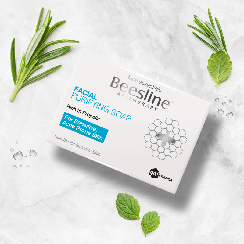 Beesline Facial Purifying Soap - For Sensitive, Dry & Oily Skin With Imperfections