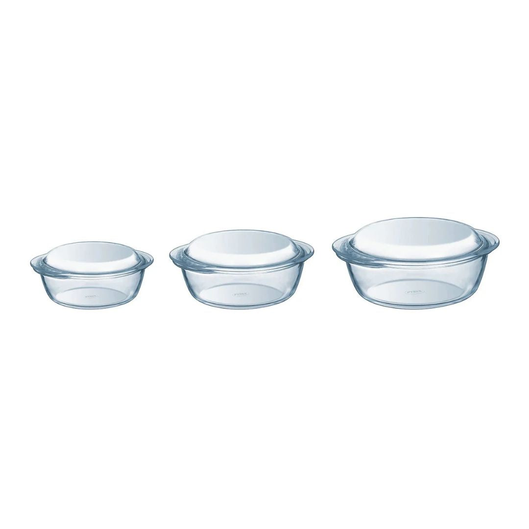 PYREX ESSENTIALS CASSEROLE 3PCE SET - Medaid International