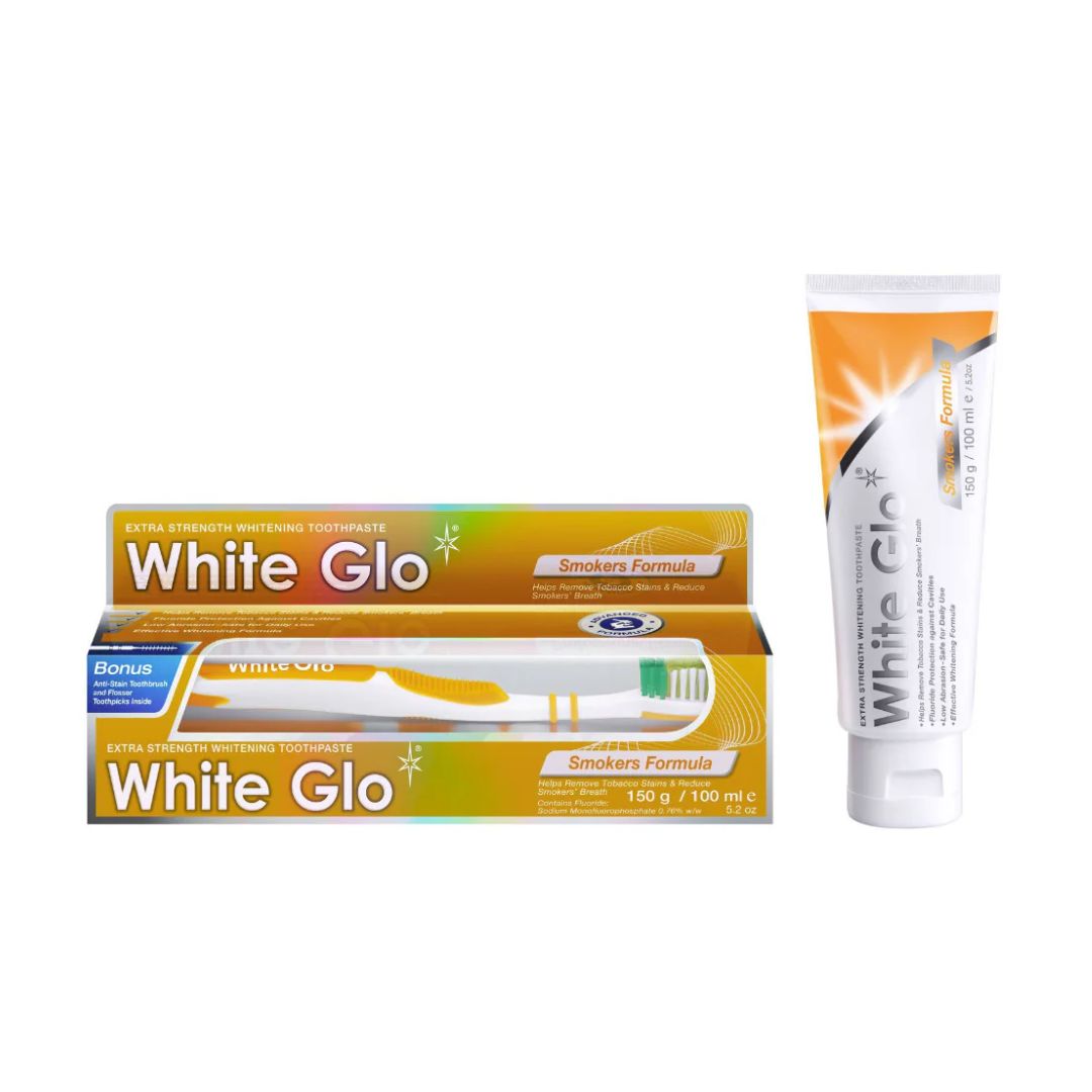 WHITE GLO TOOTHPASTE SMOKERS FORMULA 100ML - Medaid International