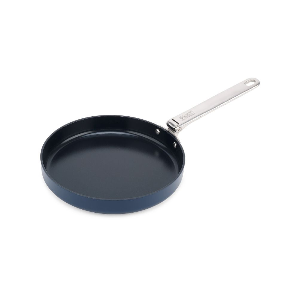 Space Folding Handle Ceramic Non-stick Blue Frying Pan - Medaid International
