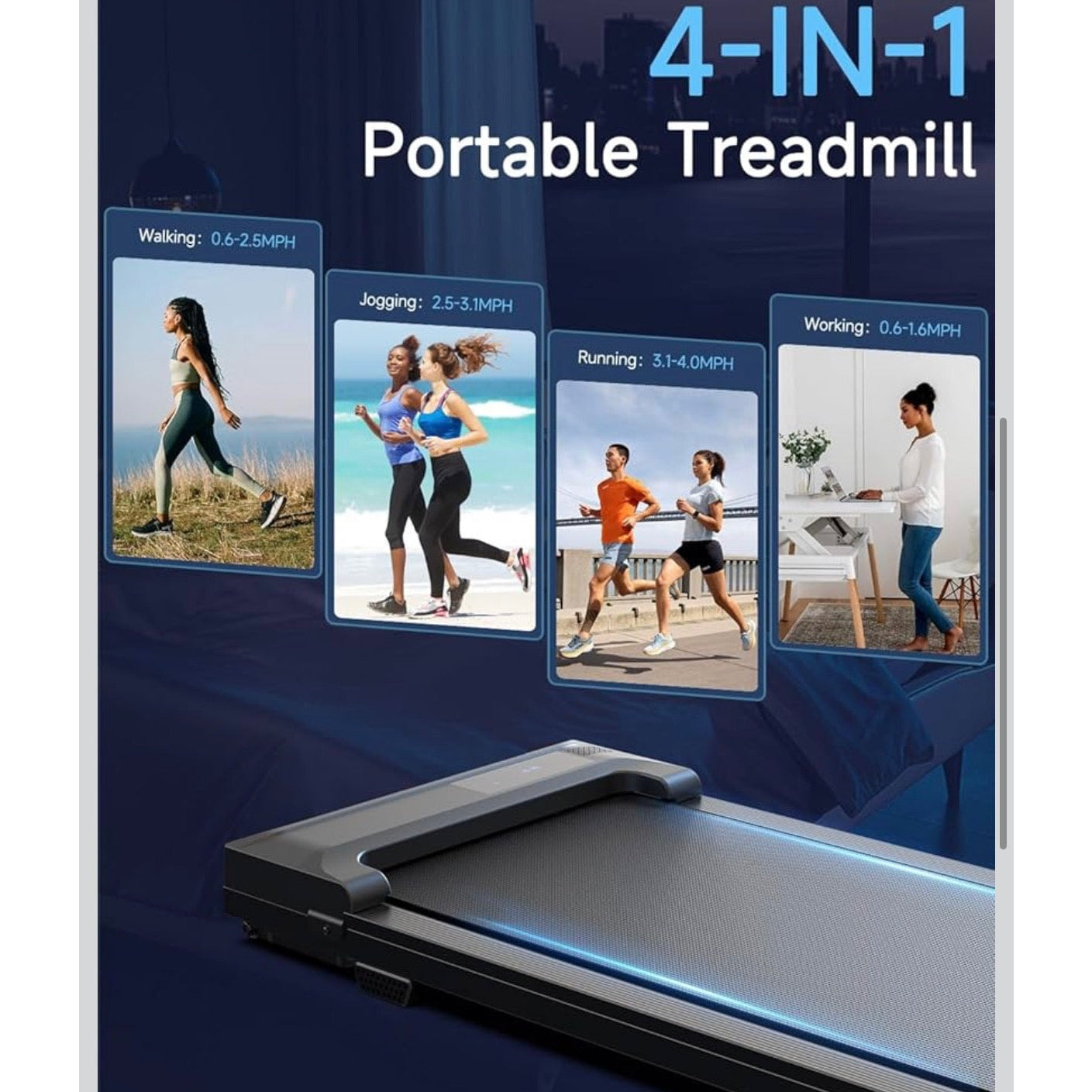 Walking Pad Treadmill for Home - Under Desk Treadmills Mini Portable Walking Running Machine Slim Compact Motorized Electric Treadmill with Adjustable Speed Remote