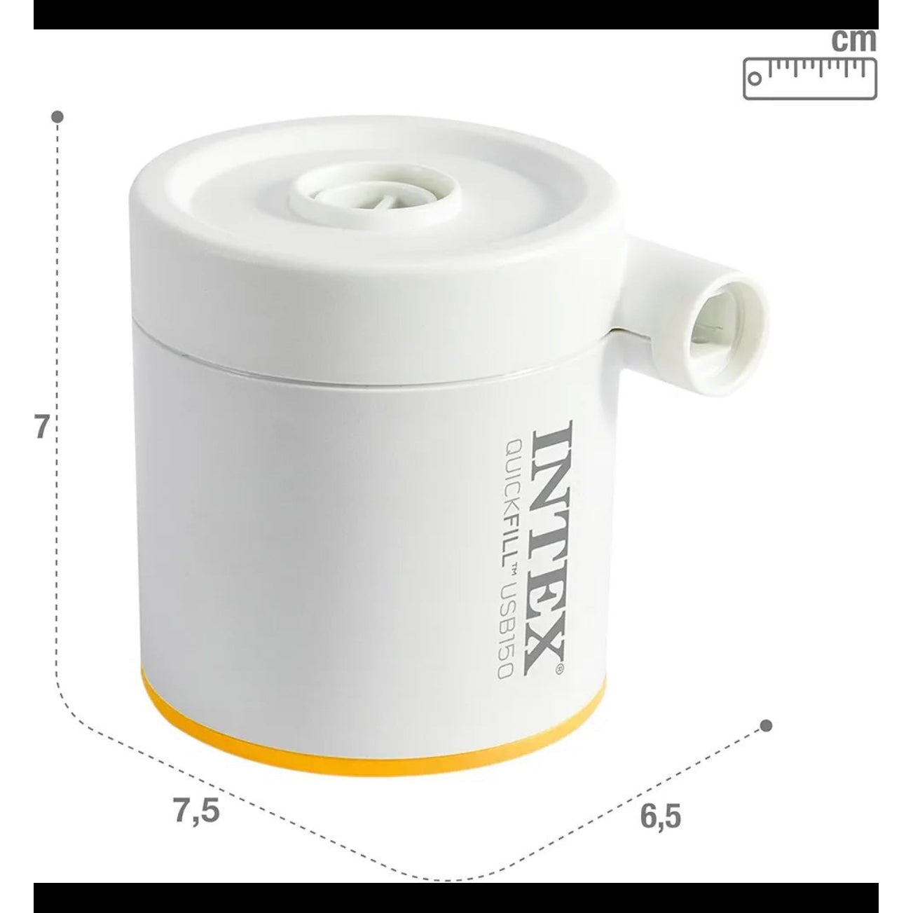 Intex Quickfill USB150 Air Pump, USB type c Size: 3.1 in x 2.8 in x 2.8 in (66616) - Medaid International