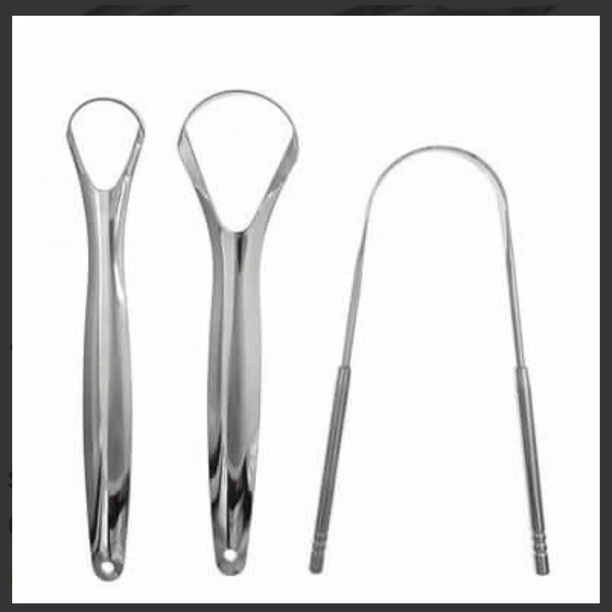 Stainless Steel Tongue Scraper Oral Cleaner Kit