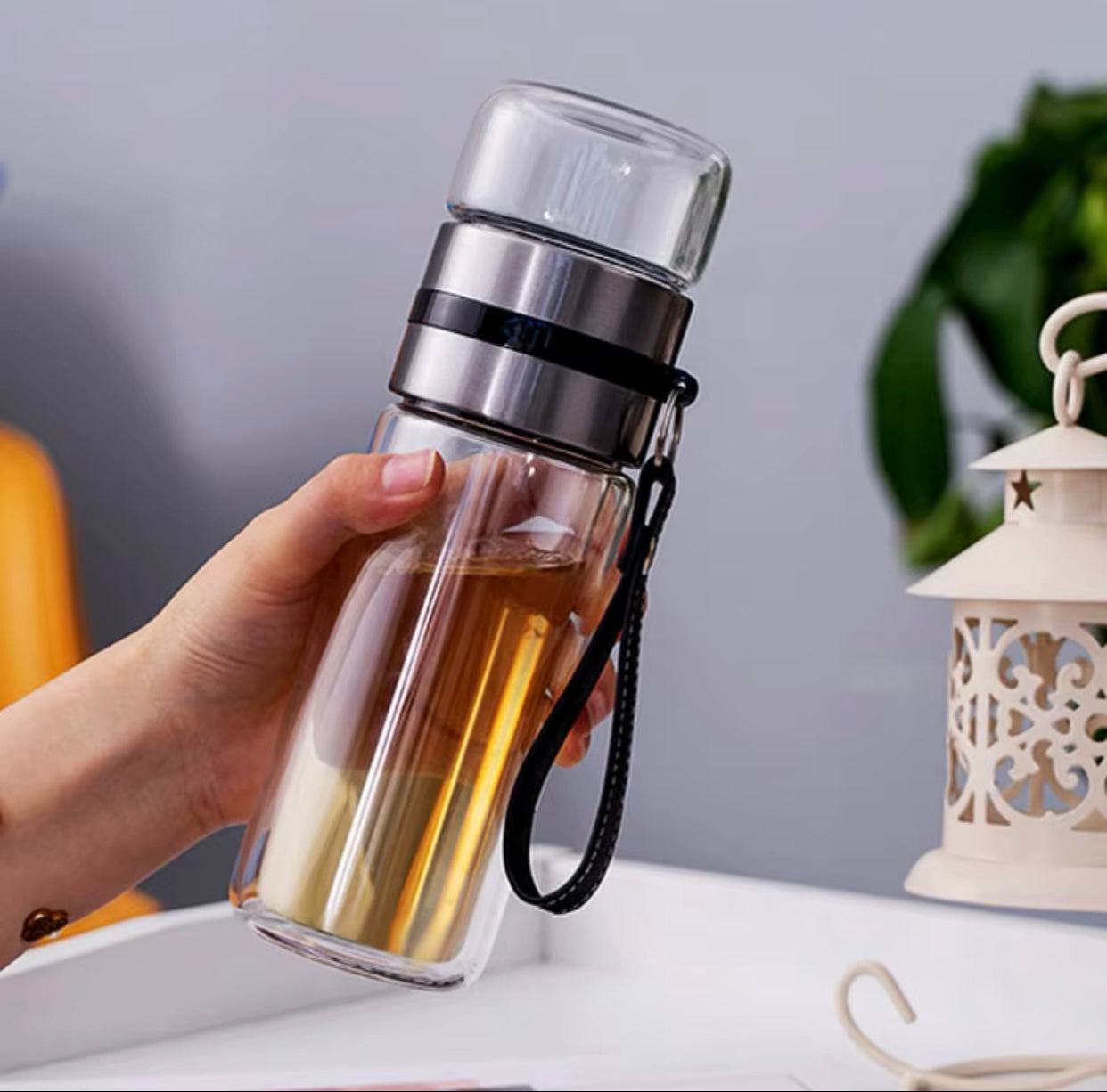 400ml High Borosilicate Glass Tea Separator Cup