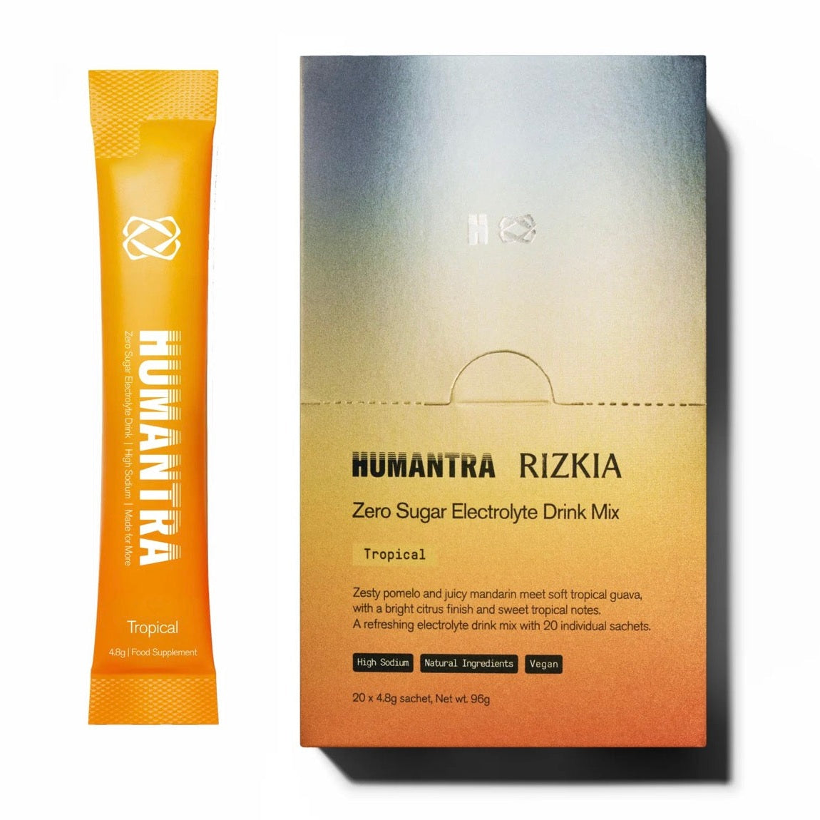 Humantra Hydration Packets | Zero Calorie, Zero Sugar Electrolyte Hydration Multiplier w/Essential Minerals, Boost Immune & Metabolic Functions