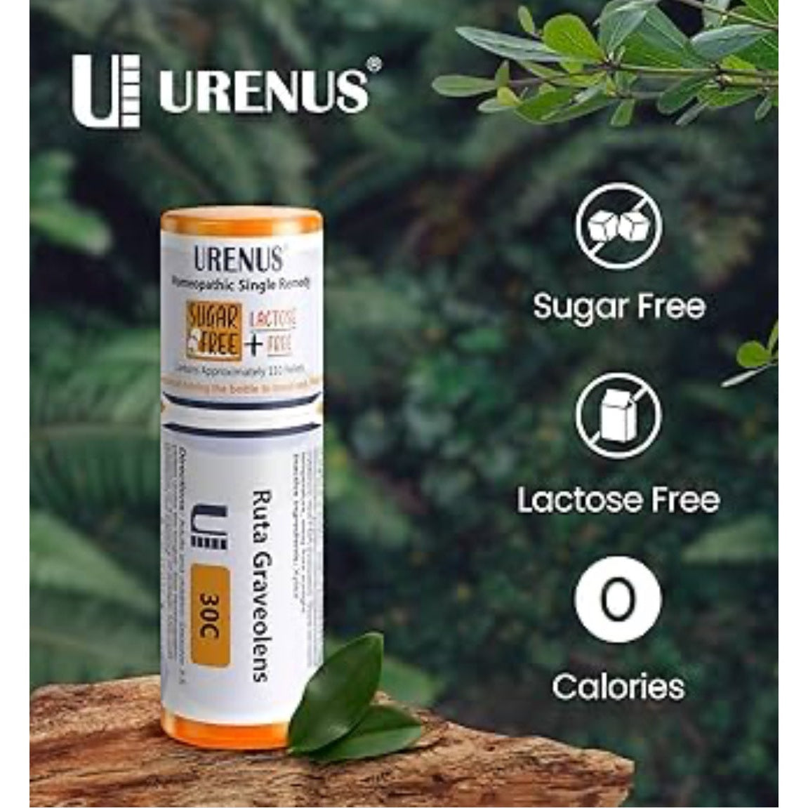 Ruta Graveolens 30C Sugar Free Lactose Free Homeopathic Remedy 110 Pellets, Urenus - Medaid International