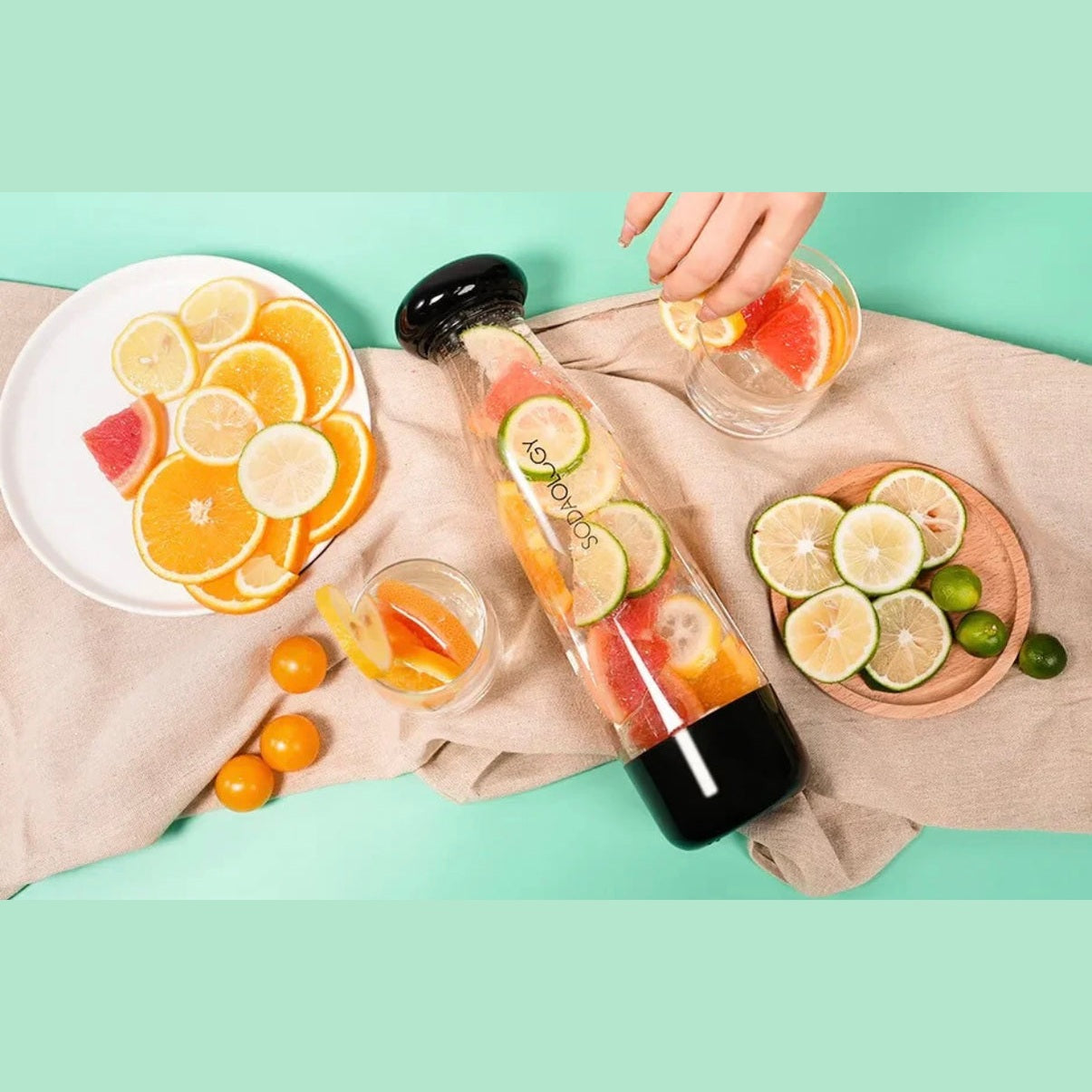 Sodaology Sparkling Water & Soda Maker Bundle With Two Bottles - Medaid International