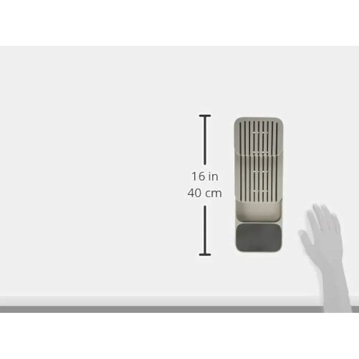 Store Kitchen Drawer Organizer Tray for Knives Knife Block, Gray - Medaid International
