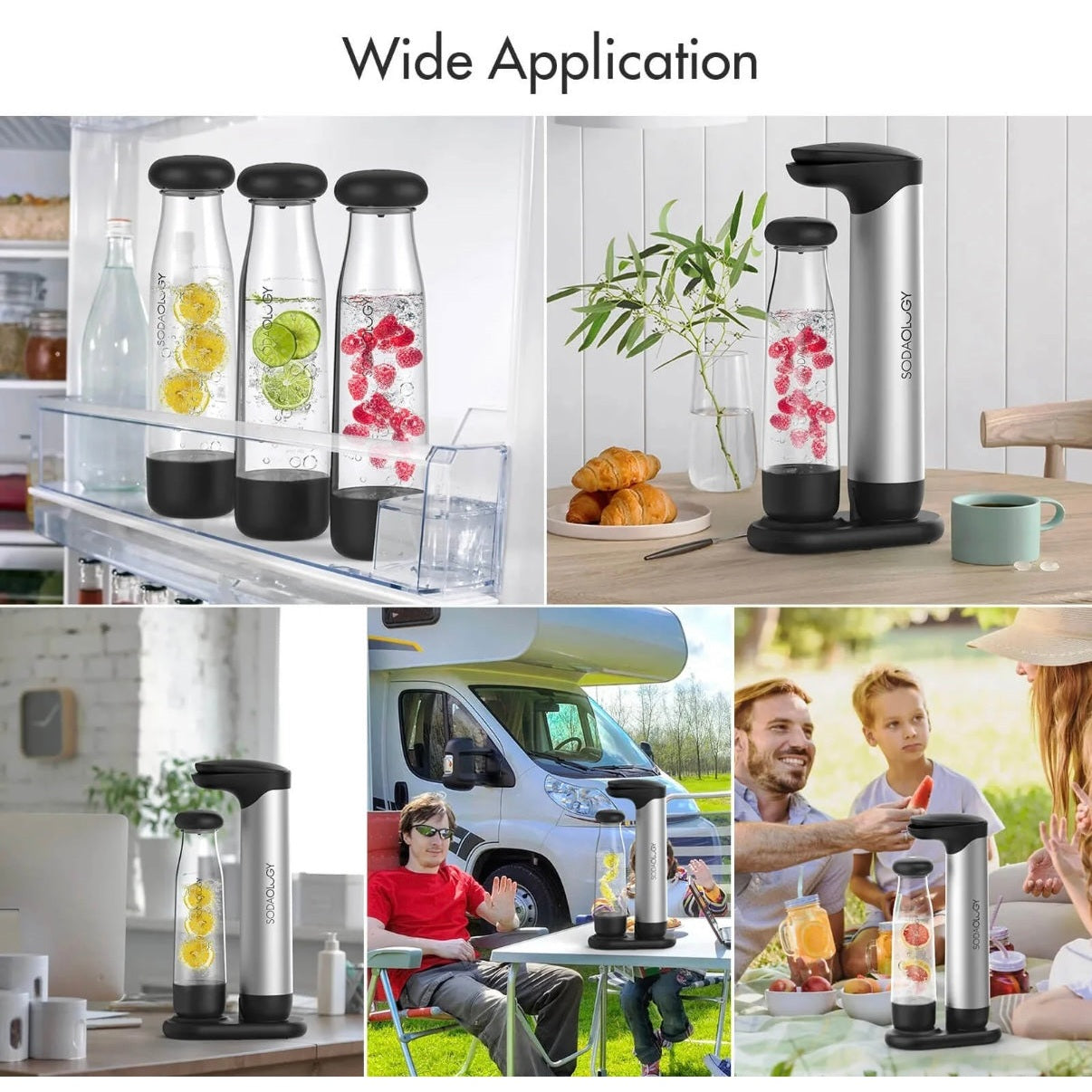 Sodaology Sparkling Water & Soda Maker Bundle With Two Bottles - Medaid International