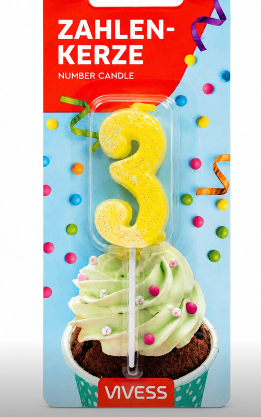 Vivess Number Three Candle   | Vivess in Lebanon