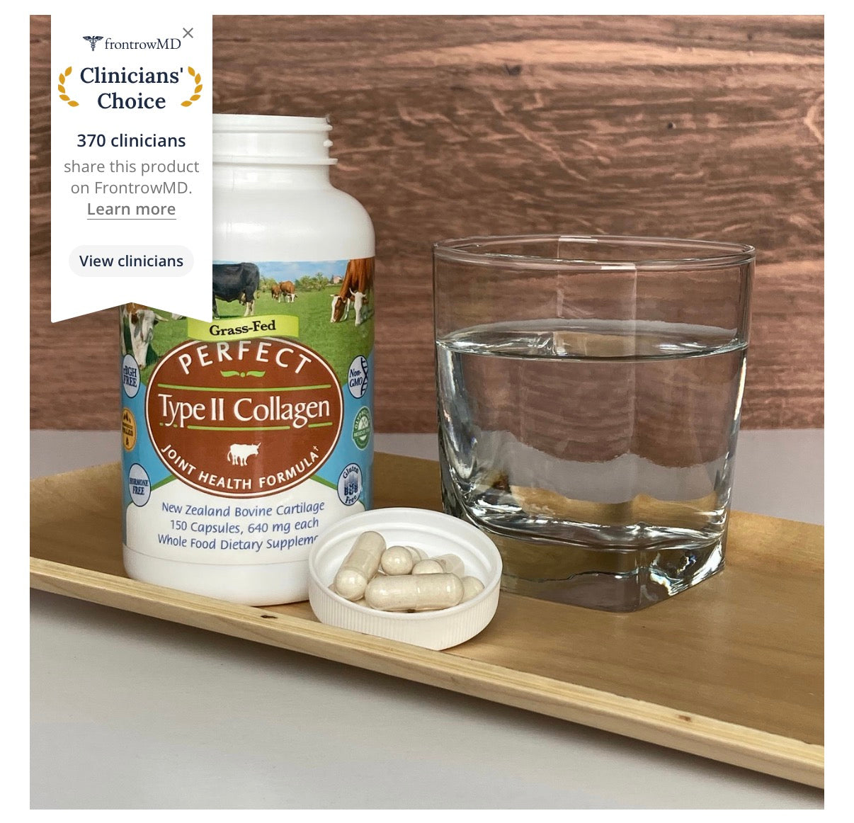 Perfect Type II Collagen - 150 Capsules - Bovine Cartilage Sourced From New Zealand Pasture Raised (Grass Fed) Cows