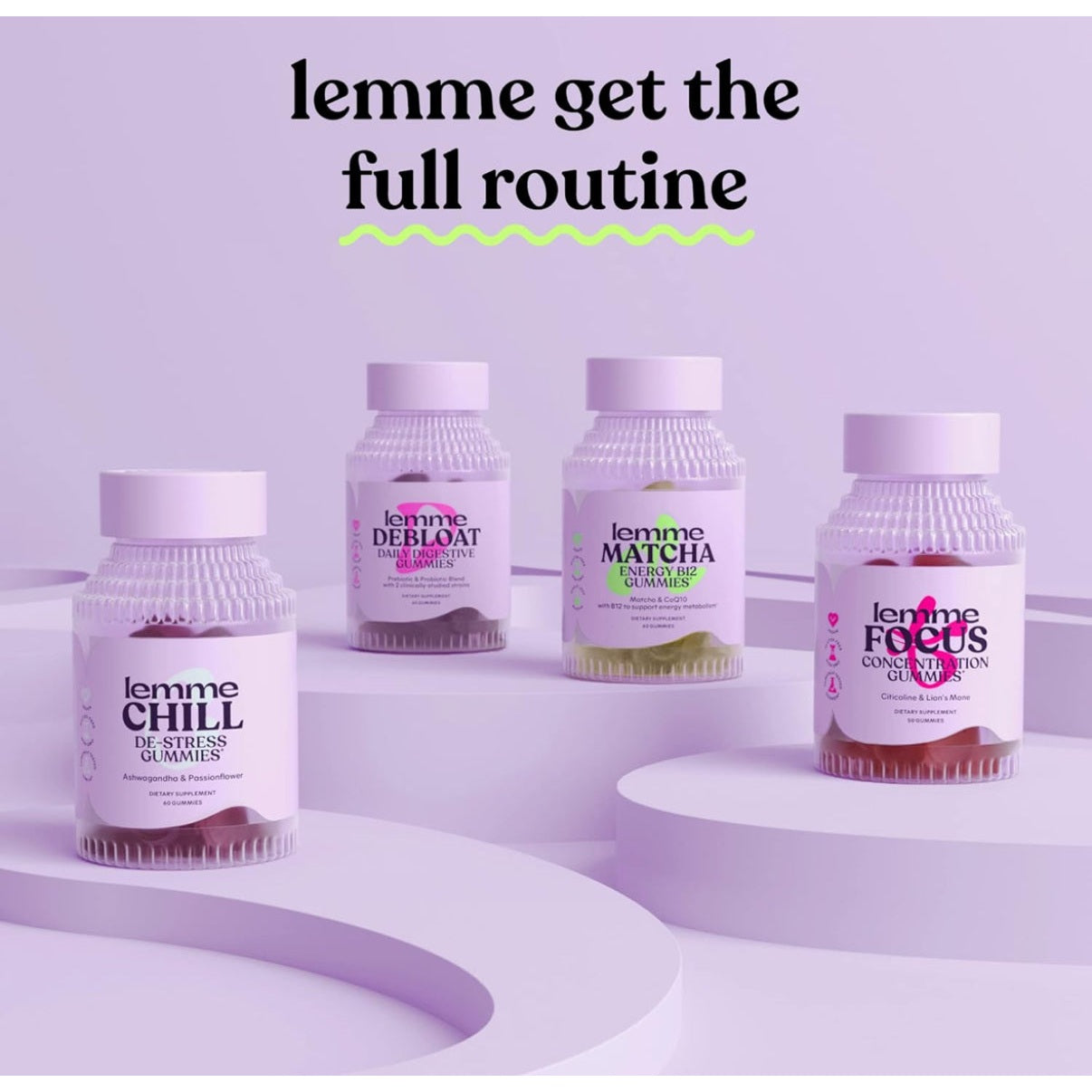 Lemme Sleep Gummies with 5mg Melatonin, Elderberry, Magnesium, L-Theanine, Chamomile and Lavender, Drug-Free Nighttime Sleep Aid, Vegan, Gluten Free, Gelatin Free, Non GMO, Berry Flavored (60 Count) - Medaid International