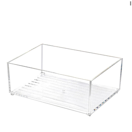 16 CM Clear Acrylic Rectangular Stackable Storage Box Multipurpose Organizer Box for Cosmetics Jewelry Office Accessories - Medaid International