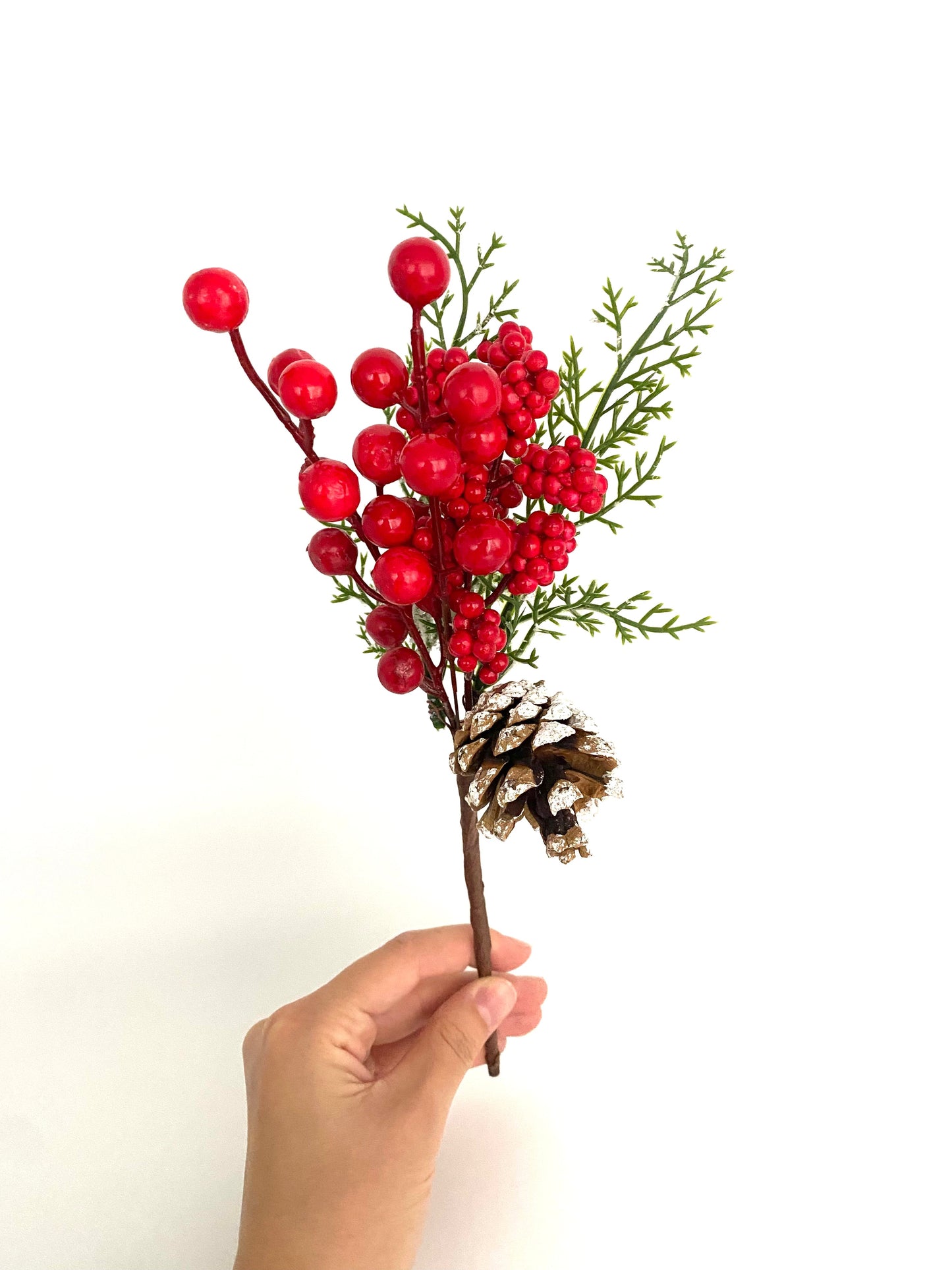 Christmas Decoration - Iced Berry & Pine Cone Floral Pick