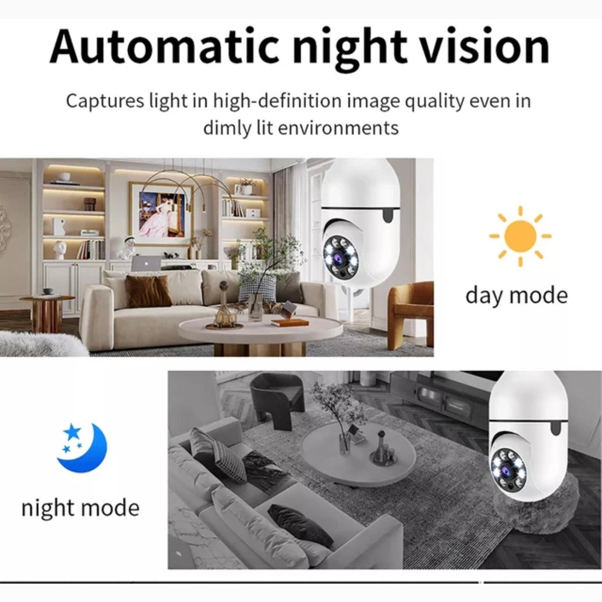 V380 PRO E27 360 Degree LED Light 1080P Wireless Panoramic Home Security WiFi Camera - Medaid International