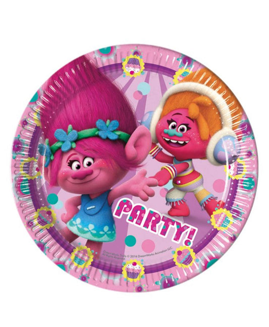 Dream Works Trolls 8 Paper Plates, 23 cm | Dream Works In Lebanon