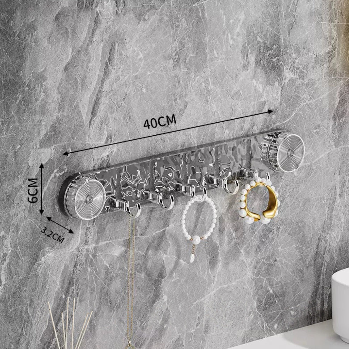 Suction Cup Hook Rack