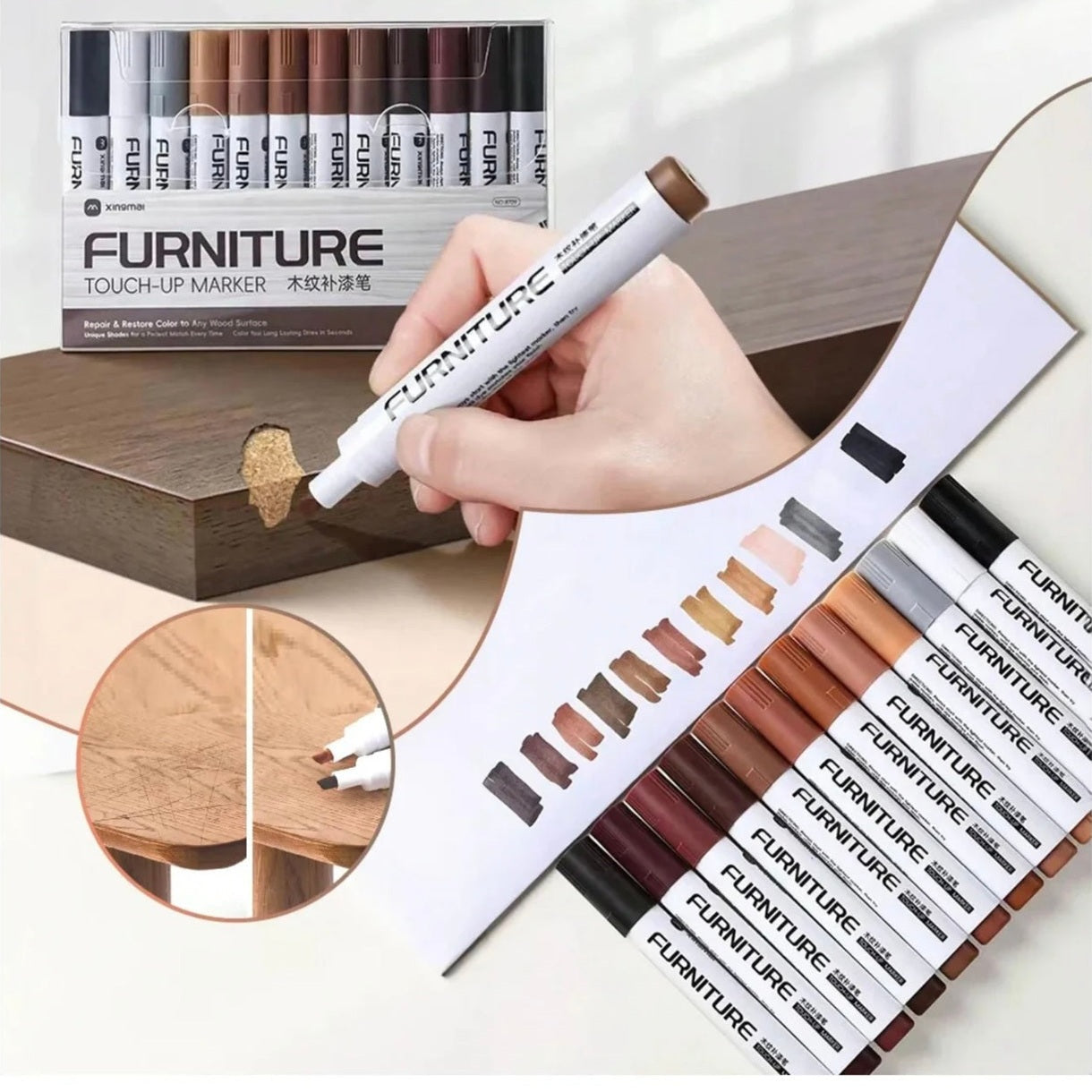FURNITURE SCRATCH REPAIR KIT (SET OF 20)