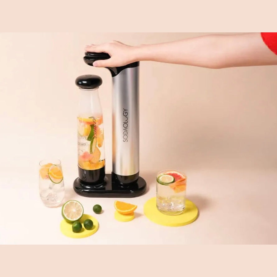Sodaology Sparkling Water & Soda Maker Bundle With Two Bottles - Medaid International