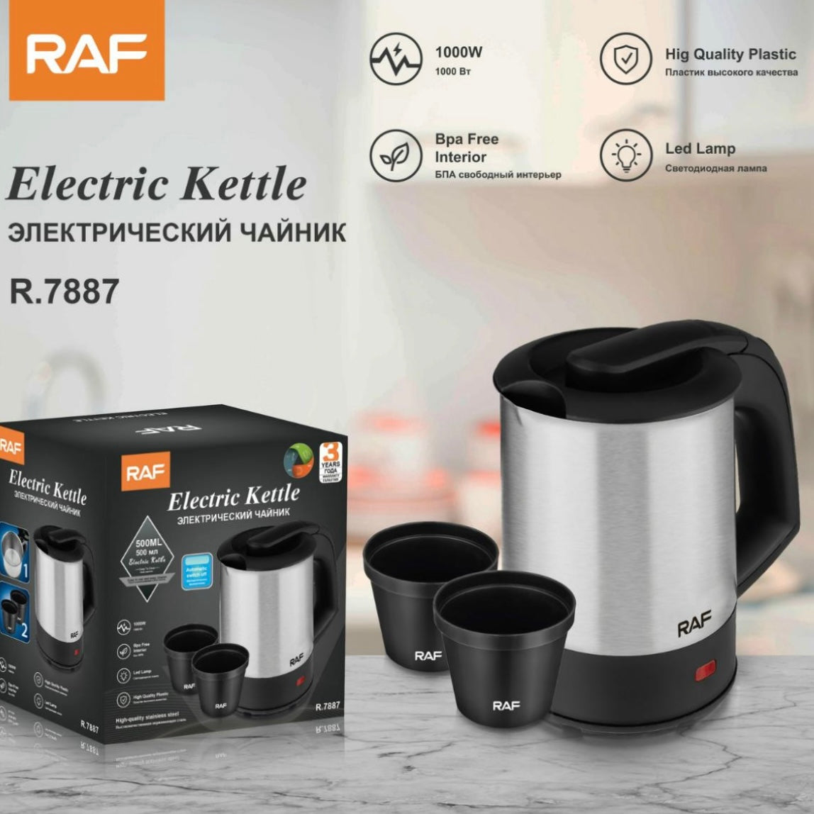 Raf Electric Kettle With 2 Free Cup 500Ml R7887 - Medaid International