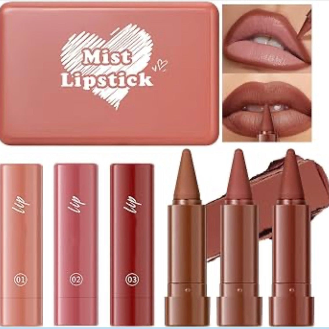 YelaJoy 6 PCS Lip Liner Pencil, Waterproof Matte Lipstick Set, Long Lasting Makeup, Red Smudge Proof Crayon, Dual Use Contour Definer for Daily Wear, Velvet Finish Mouth Cosmetics