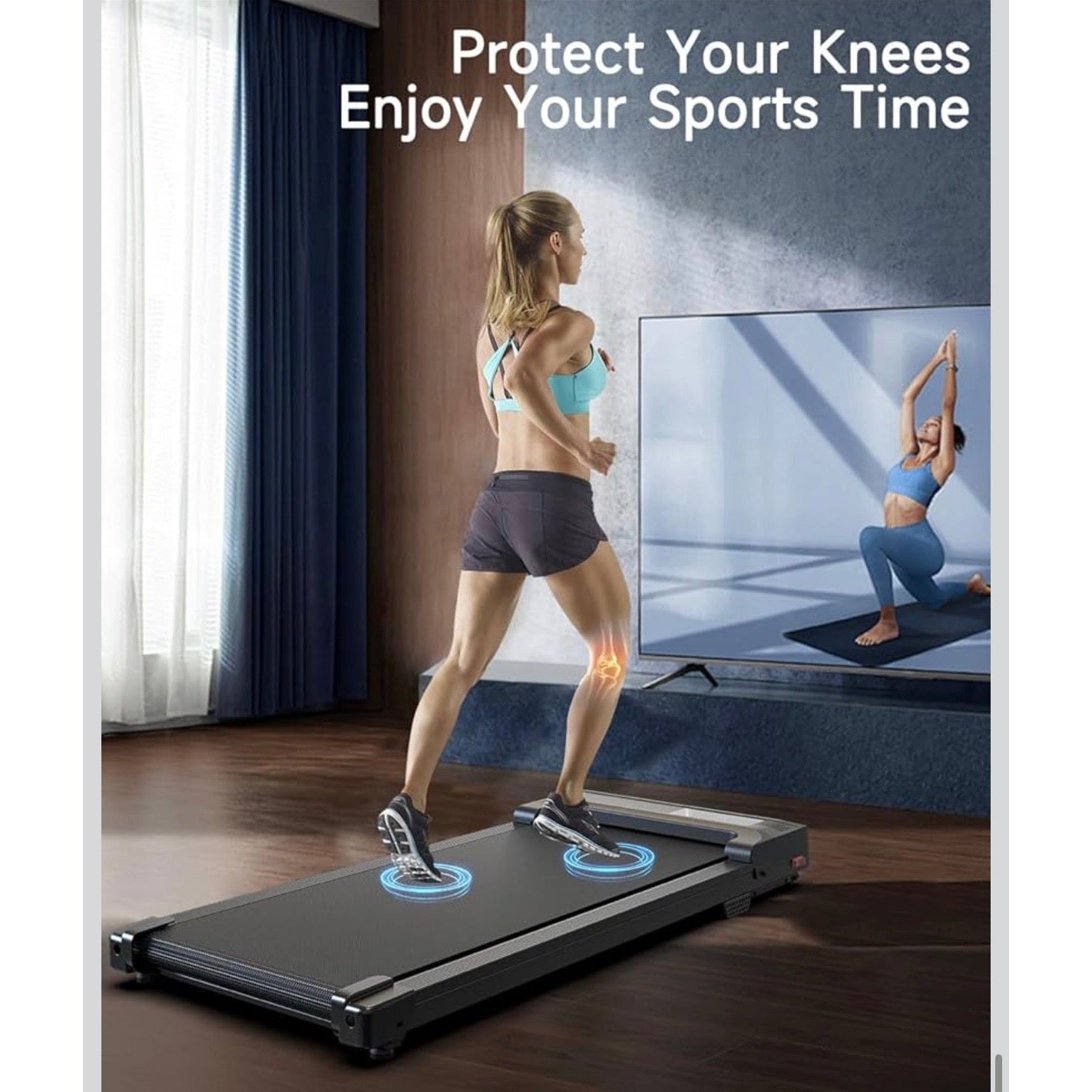 Walking Pad Treadmill for Home - Under Desk Treadmills Mini Portable Walking Running Machine Slim Compact Motorized Electric Treadmill with Adjustable Speed Remote