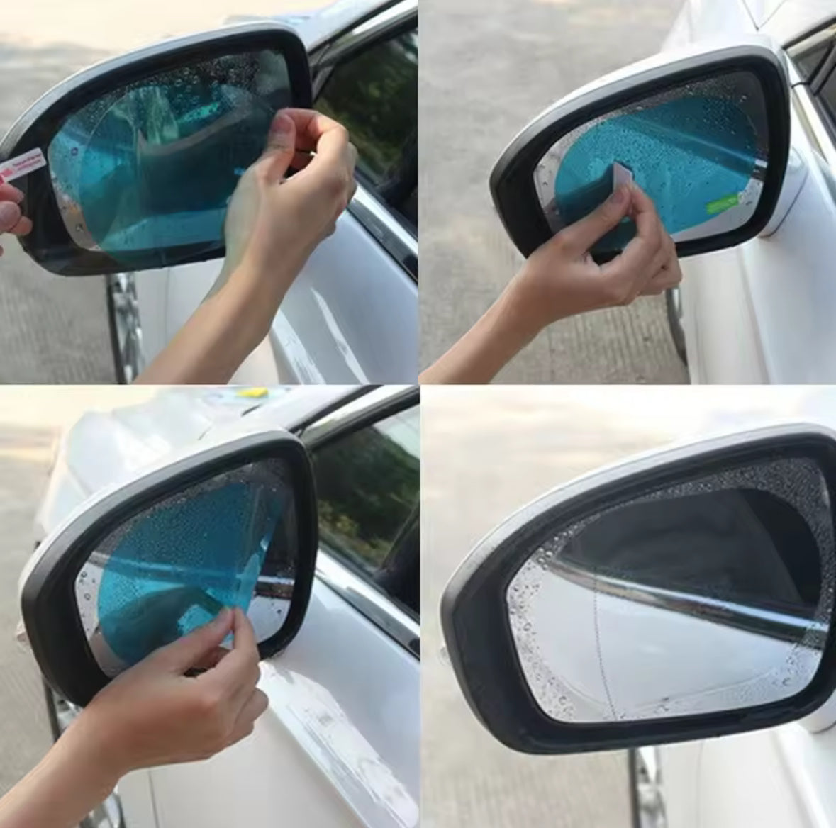 Waterproof Anti Fog Film Rain Proof Car Mirror for All Vehicles - Set of 2 - Medaid International