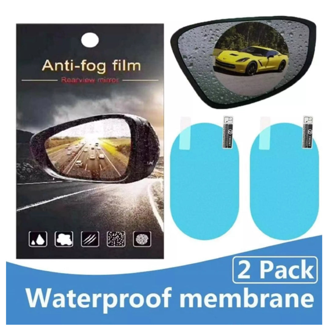 Waterproof Anti Fog Film Rain Proof Car Mirror for All Vehicles - Set of 2 - Medaid International