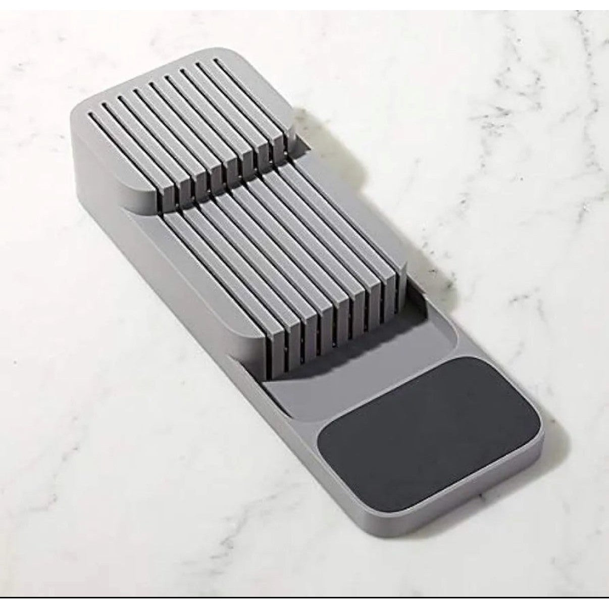Store Kitchen Drawer Organizer Tray for Knives Knife Block, Gray - Medaid International