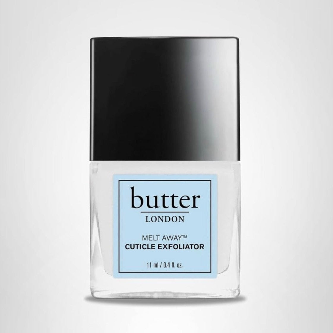 Butter LONDON Cuticle Remover Liquid, Melt Away - Cuticle Softener Oil Exfoliator Gently Removes Dry & Overgrown Skin - Nail Care for Clean & Healthy-Looking Nails, Home Manicure & Pedicure - 0.4 FL